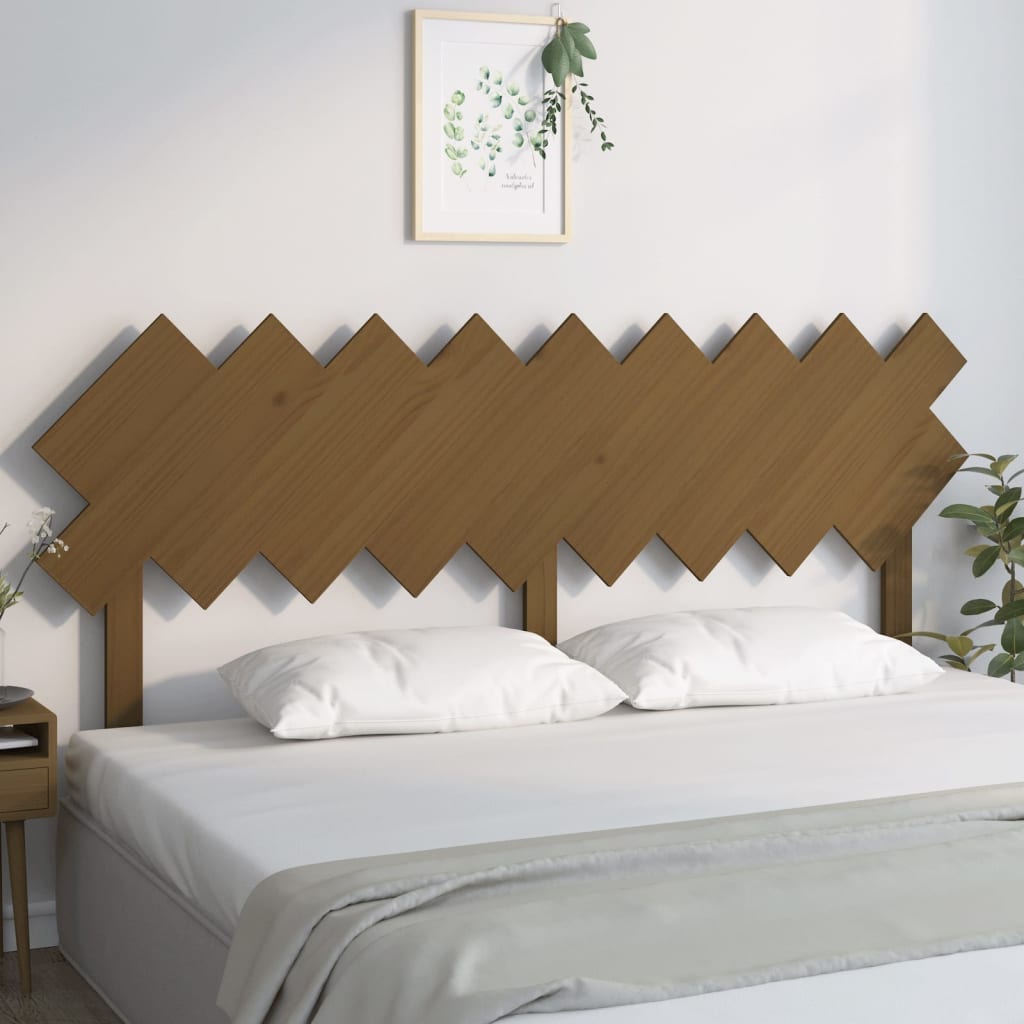 Tăblie de pat, maro miere, 178x3x80,5 cm, lemn masiv de pin - Lando