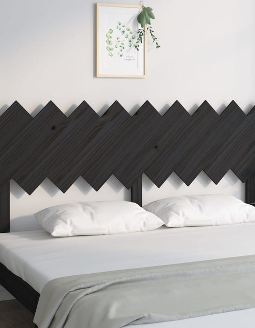Încărcați imaginea în vizualizatorul Galerie, Tăblie de pat, negru, 178x3x80,5 cm, lemn masiv de pin - Lando
