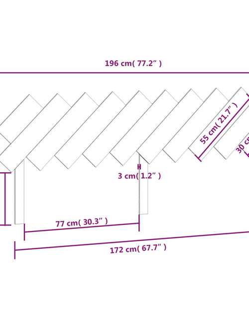 Încărcați imaginea în vizualizatorul Galerie, Tăblie de pat, alb, 196x3x80,5 cm, lemn masiv de pin - Lando
