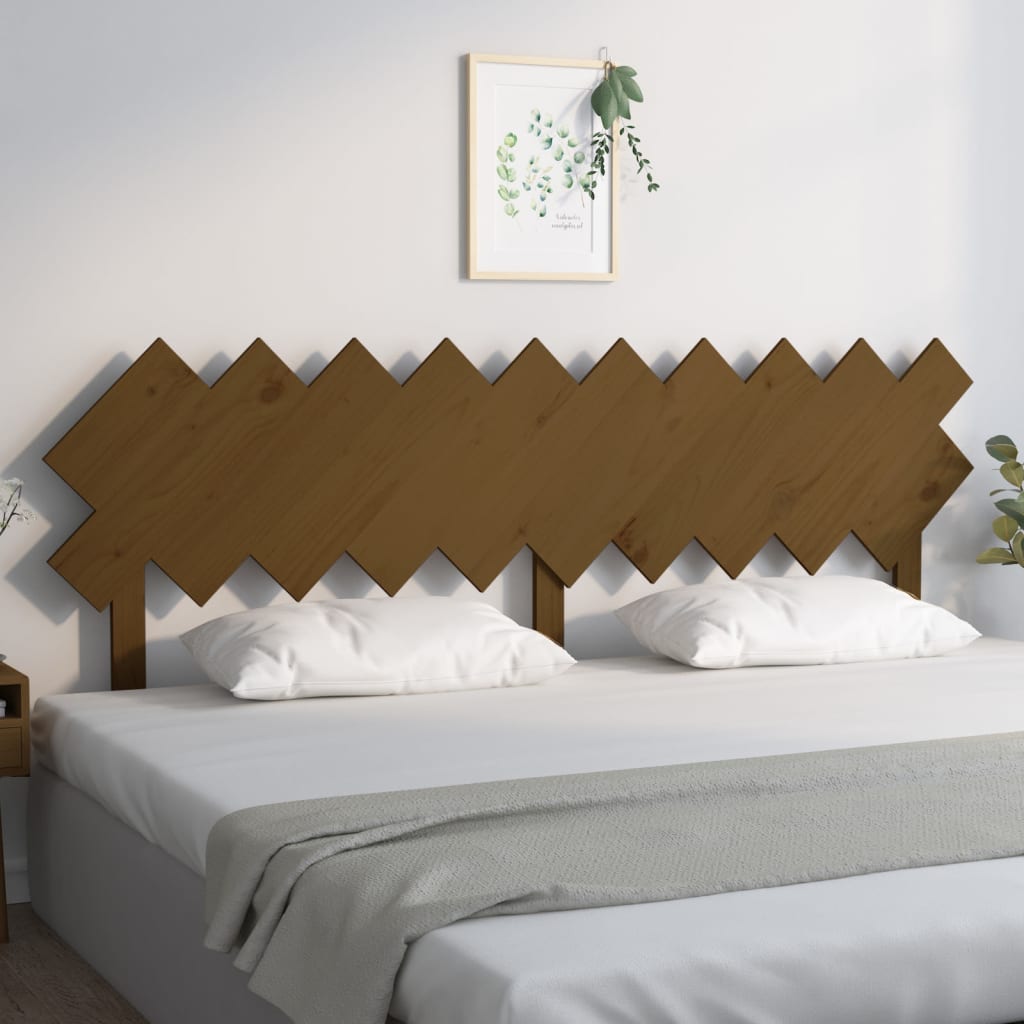 Tăblie de pat, maro miere, 196x3x80,5 cm, lemn masiv de pin - Lando