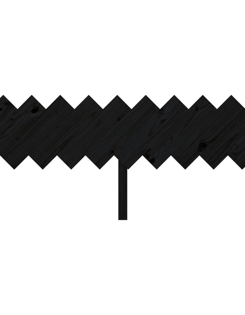 Загрузите изображение в средство просмотра галереи, Tăblie de pat, negru, 196x3x80,5 cm, lemn masiv de pin - Lando

