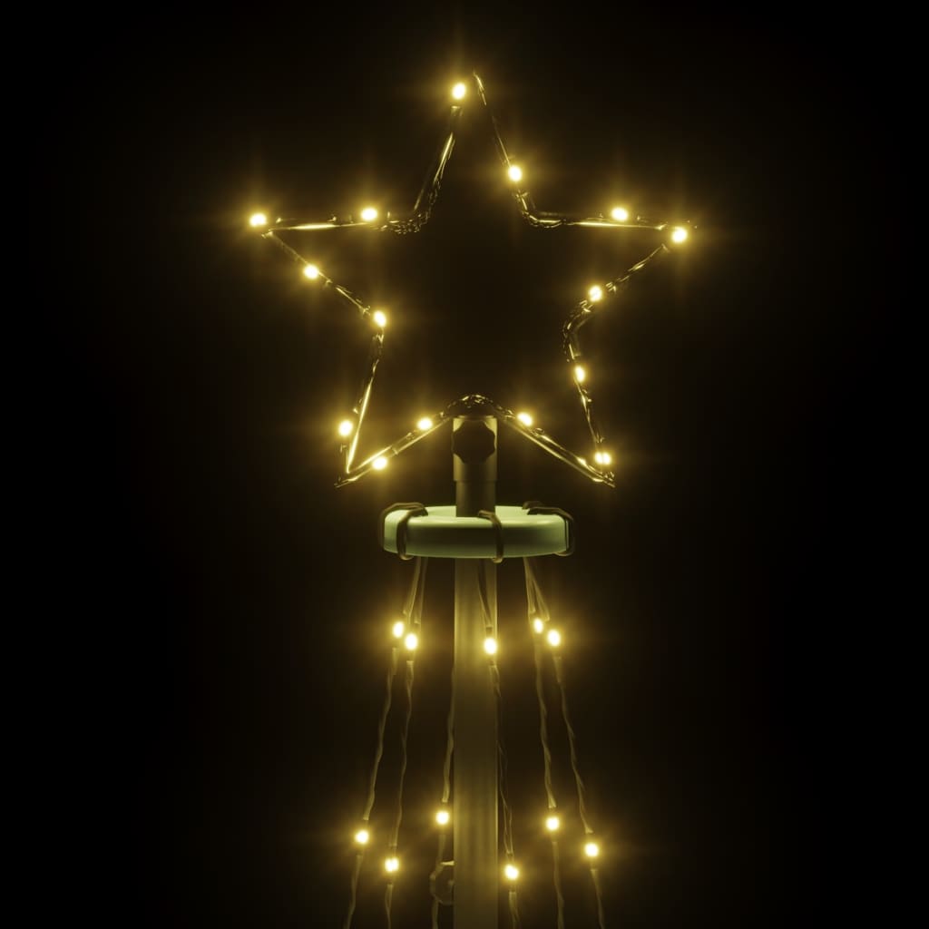 Brad de Crăciun conic, 108 LED-uri, alb cald, 70x180 cm - Lando
