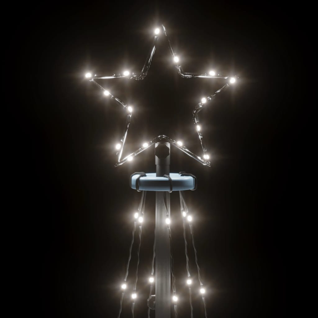 Brad de Crăciun conic, 108 LED-uri, alb rece, 70x180 cm - Lando