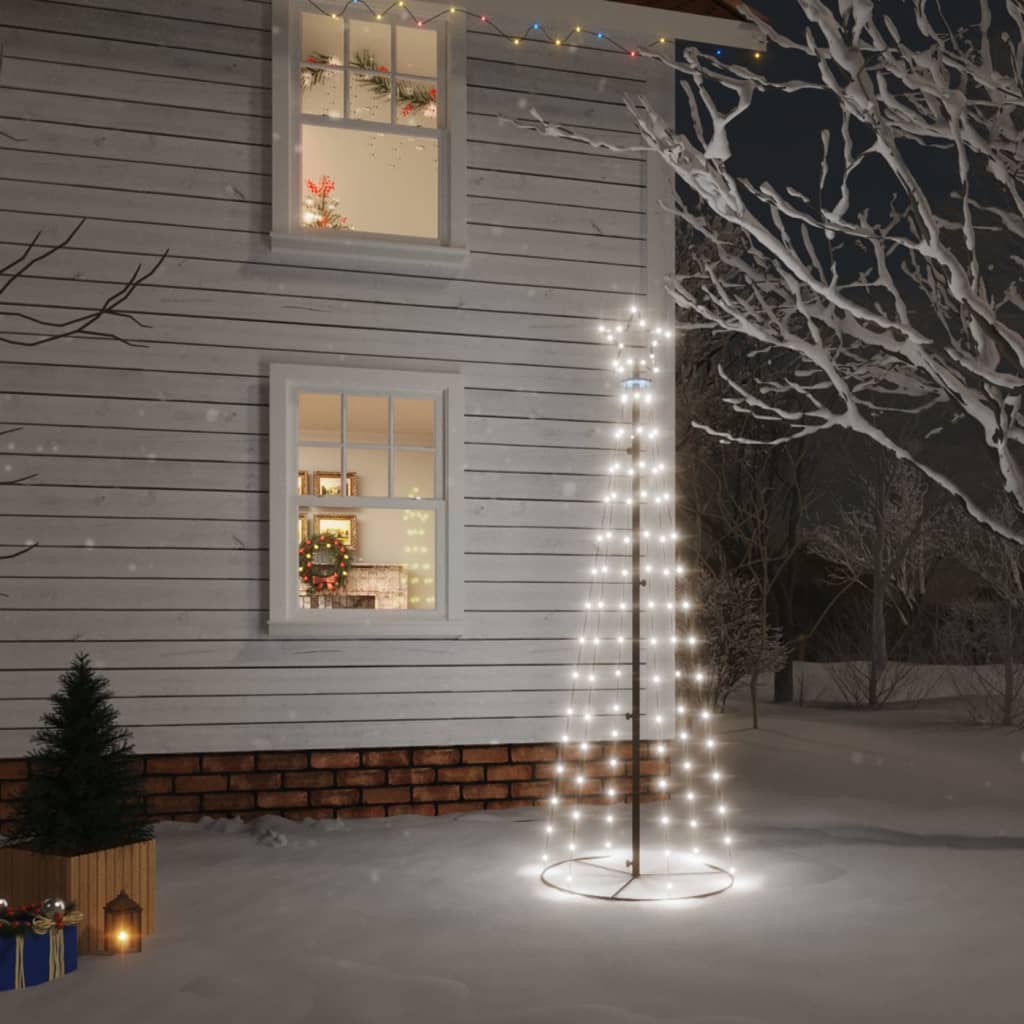Brad de Crăciun conic, 108 LED-uri, alb rece, 70x180 cm - Lando