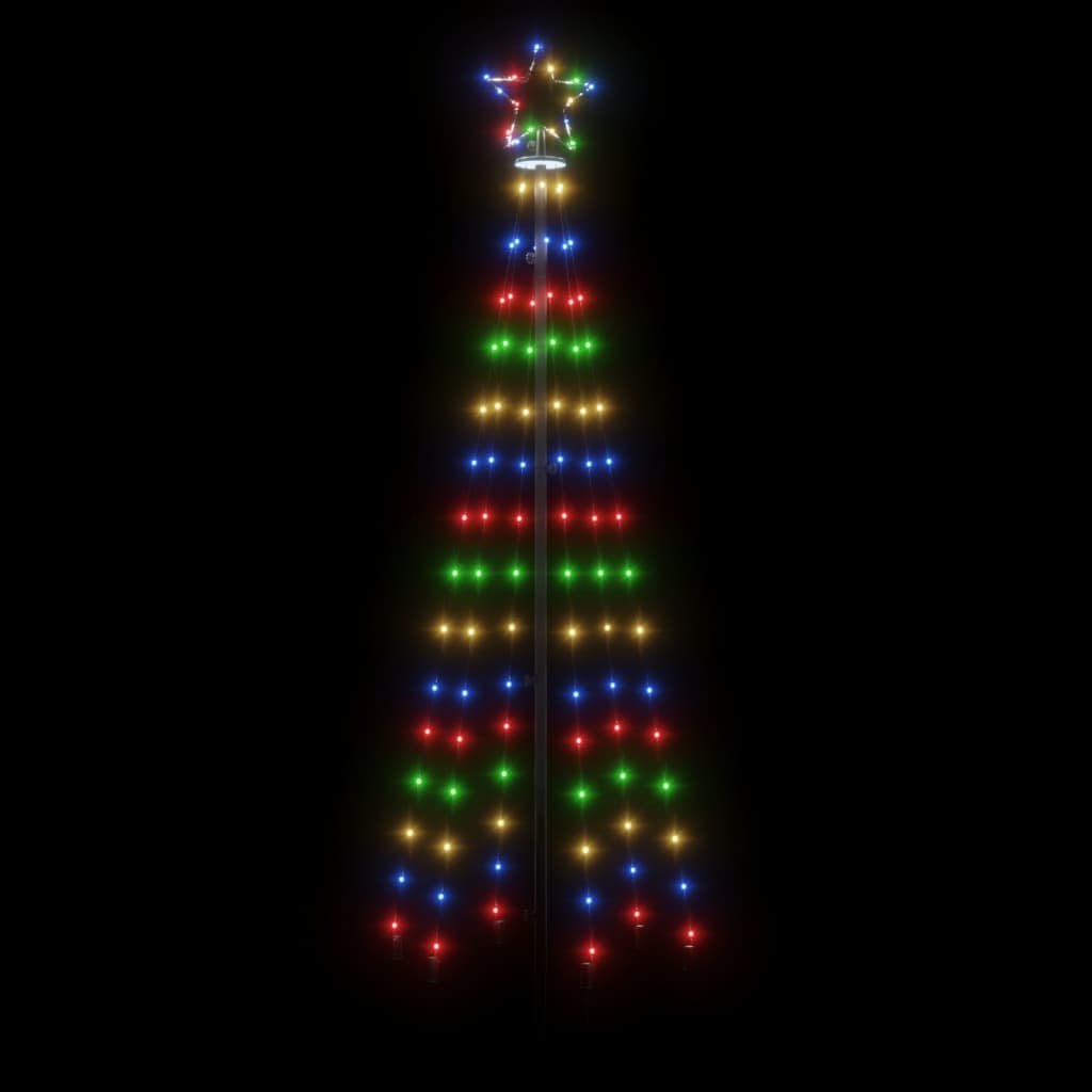 Brad de Crăciun conic, 108 LED-uri, multicolor, 70x180 cm - Lando