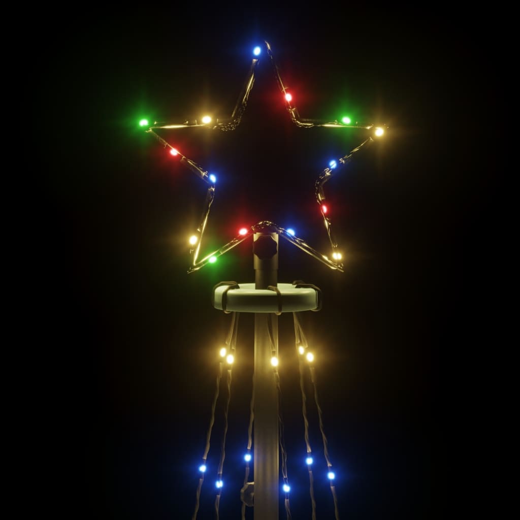 Brad de Crăciun conic, 108 LED-uri, multicolor, 70x180 cm - Lando