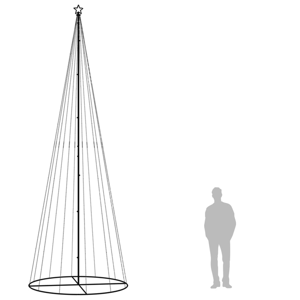 Brad de Crăciun conic, 732 LED-uri, alb cald, 160x500 cm - Lando