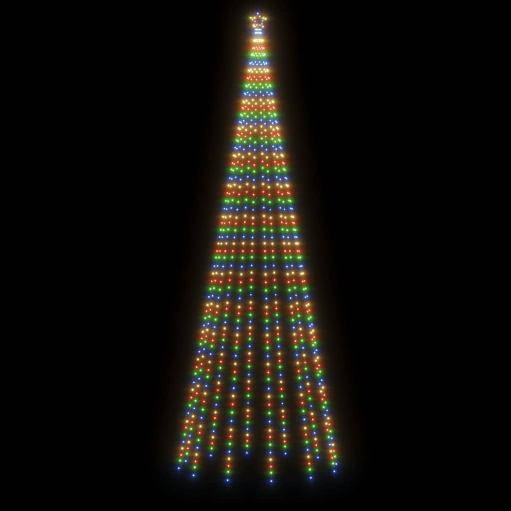 Brad de Crăciun conic, 732 LED-uri, multicolor, 160x500 cm Lando - Lando