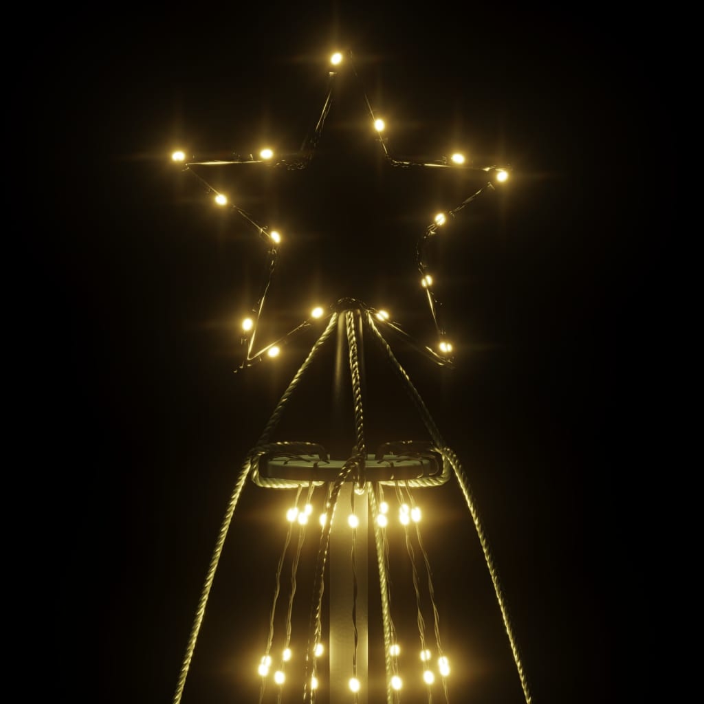 Brad de Crăciun conic, 1134 LED-uri, alb cald, 230x800 cm - Lando