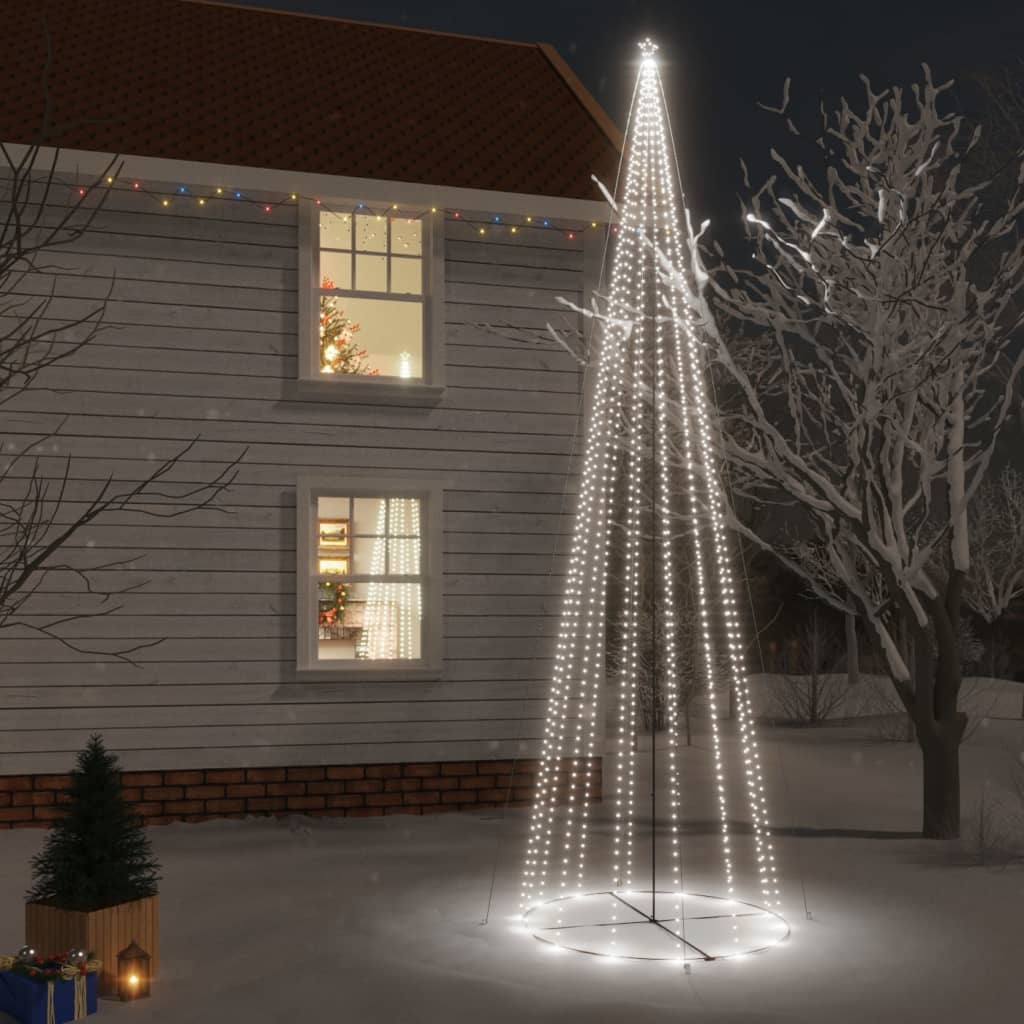 Brad de Crăciun conic, 1134 LED-uri, alb rece, 230x800 cm - Lando