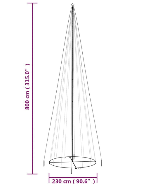 Încărcați imaginea în vizualizatorul Galerie, Brad de Crăciun conic, 1134 LED-uri, albastru, 230x800 cm - Lando
