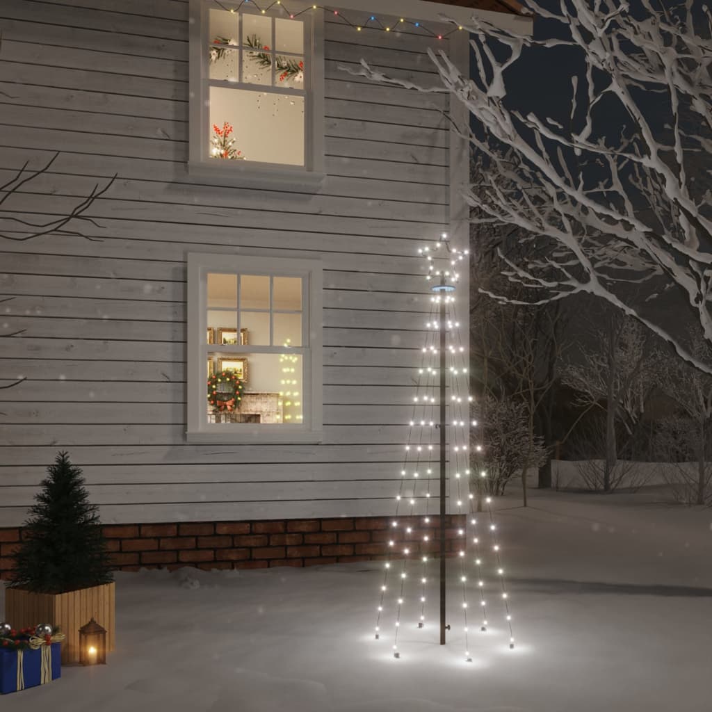 Brad de Crăciun, 108 LED-uri alb rece, 180 cm, cu țăruș - Lando