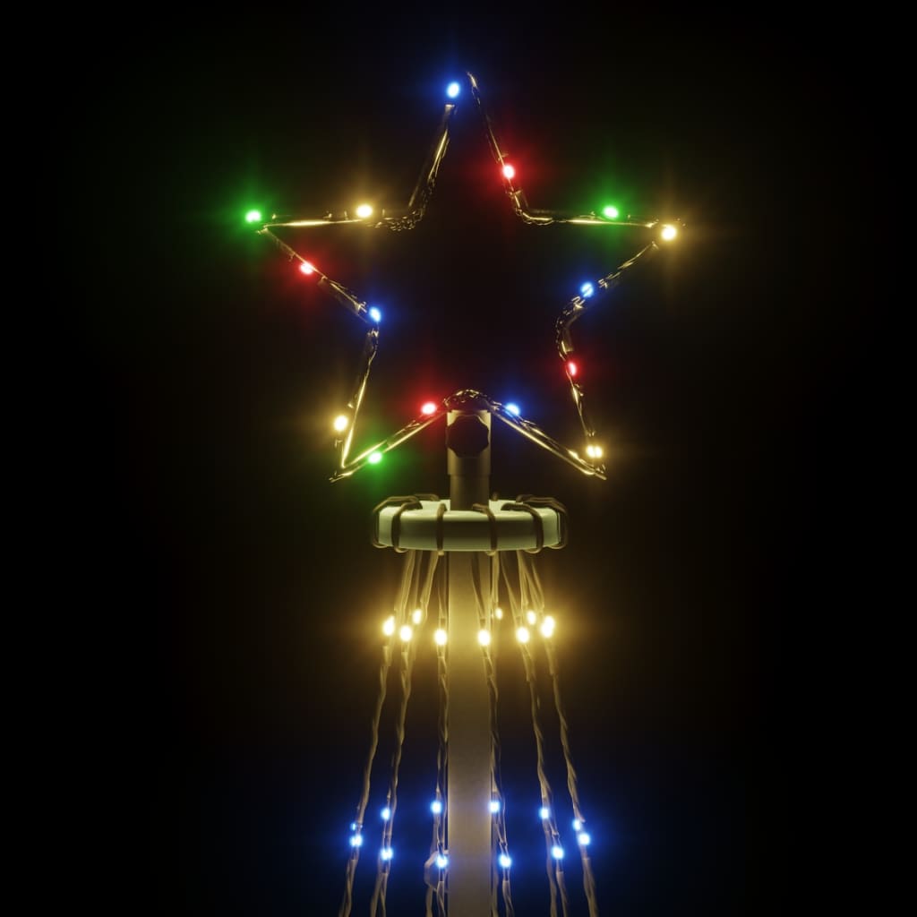 Brad de Crăciun, 108 LED-uri multicolore, 180 cm, cu țăruș - Lando