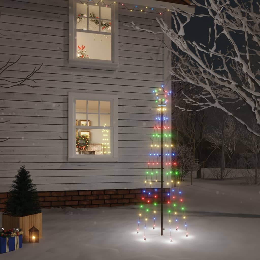 Brad de Crăciun, 108 LED-uri multicolore, 180 cm, cu țăruș - Lando