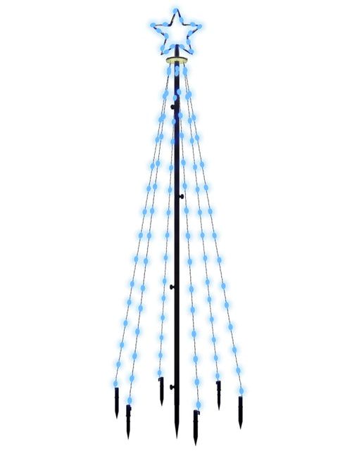 Încărcați imaginea în vizualizatorul Galerie, Brad de Crăciun, 108 LED-uri albastre, 180 cm, cu țăruș, - Lando
