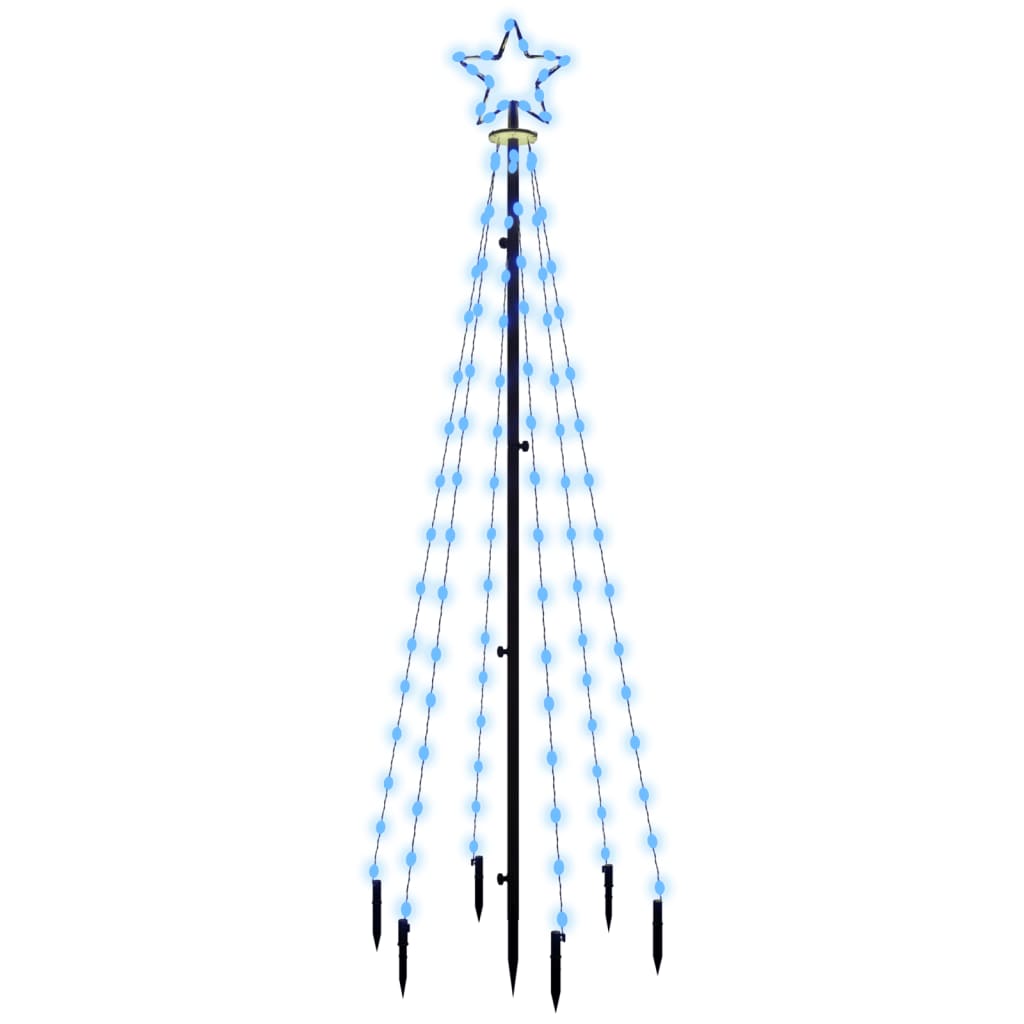 Brad de Crăciun, 108 LED-uri albastre, 180 cm, cu țăruș, - Lando