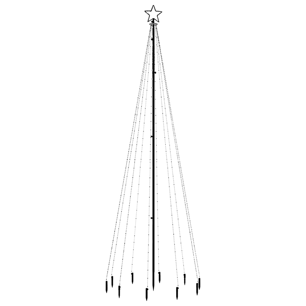 Brad de Crăciun, 310 LED-uri, alb cald, 300 cm, cu țăruș - Lando