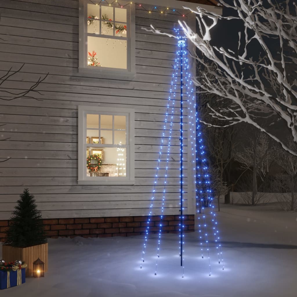 Brad de Crăciun, 310 LED-uri albastre, 300 cm, cu țăruș - Lando