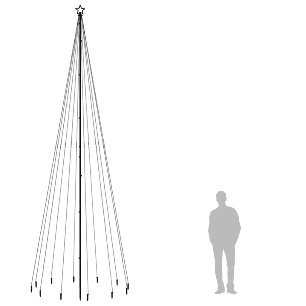 Brad de Crăciun, 732 LED-uri, alb cald, 500 cm, cu țăruș Lando - Lando