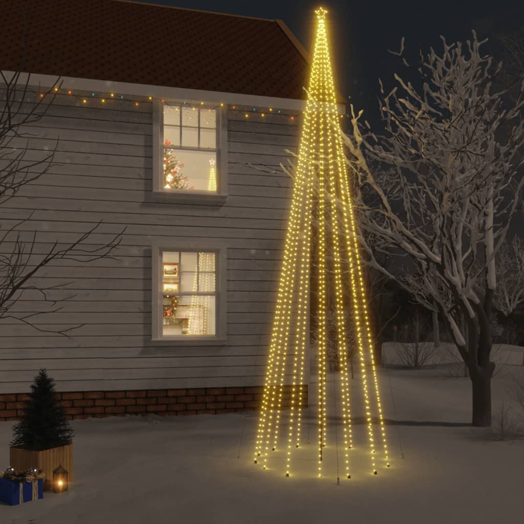 Brad de Crăciun, 1134 LED-uri, alb cald, 800 cm, cu țăruș Lando - Lando