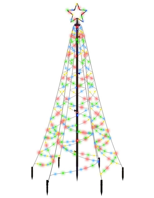 Încărcați imaginea în vizualizatorul Galerie, Brad de Crăciun cu țăruș, 200 LED-uri, multicolor, 180 cm - Lando
