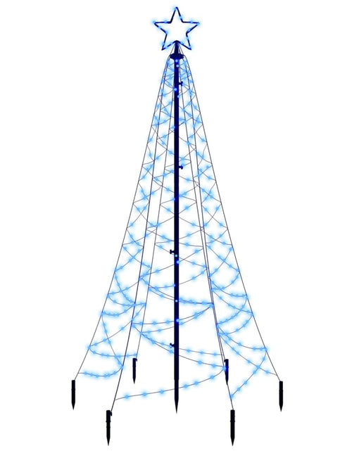 Încărcați imaginea în vizualizatorul Galerie, Brad de Crăciun cu țăruș, 200 LED-uri, albastru, 180 cm - Lando
