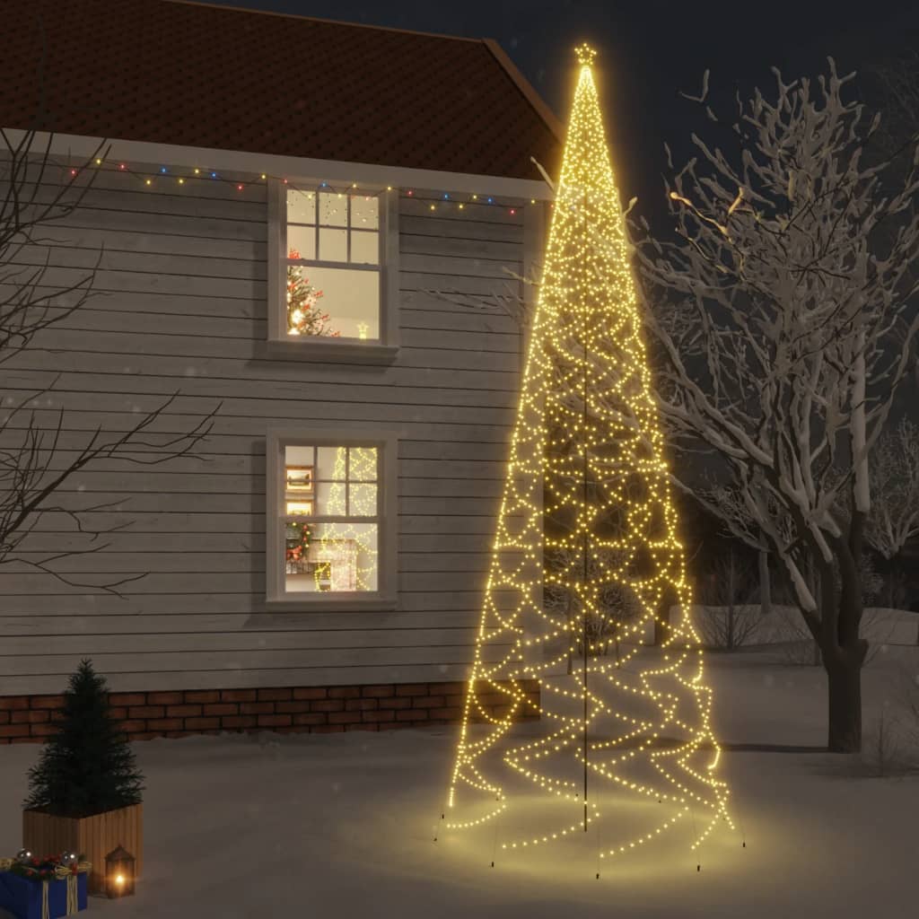 Brad de Crăciun cu țăruș, 3000 LED-uri, alb cald, 800 cm - Lando