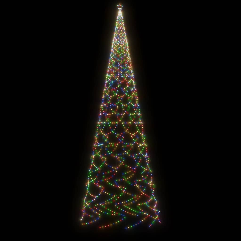 Brad de Crăciun cu țăruș, 3000 LED-uri, multicolor, 800 cm - Lando