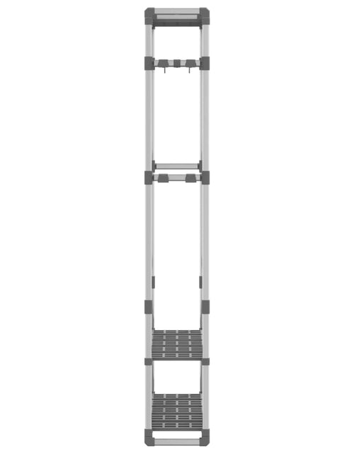 Загрузите изображение в средство просмотра галереи, Suport de haine cu 3 niveluri, argintiu, 59x29x192 cm, aluminiu Lando - Lando
