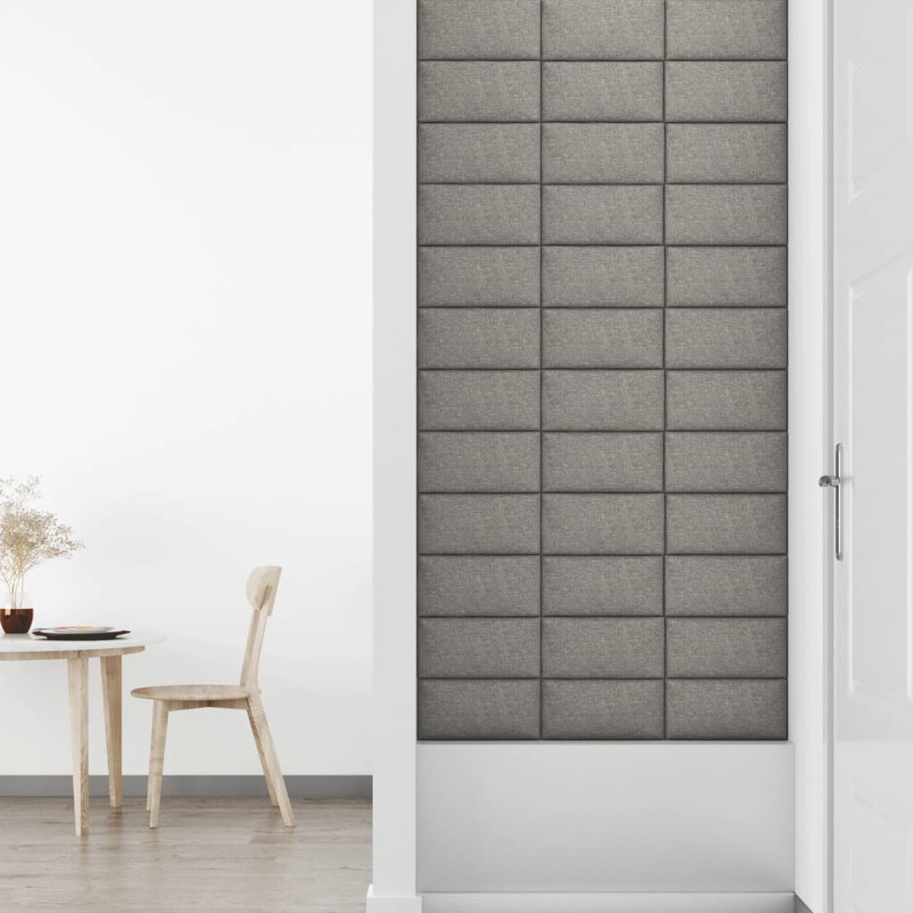 Panouri de perete 12 buc. gri deschis 30x15 cm textil 0,54 m² - Lando
