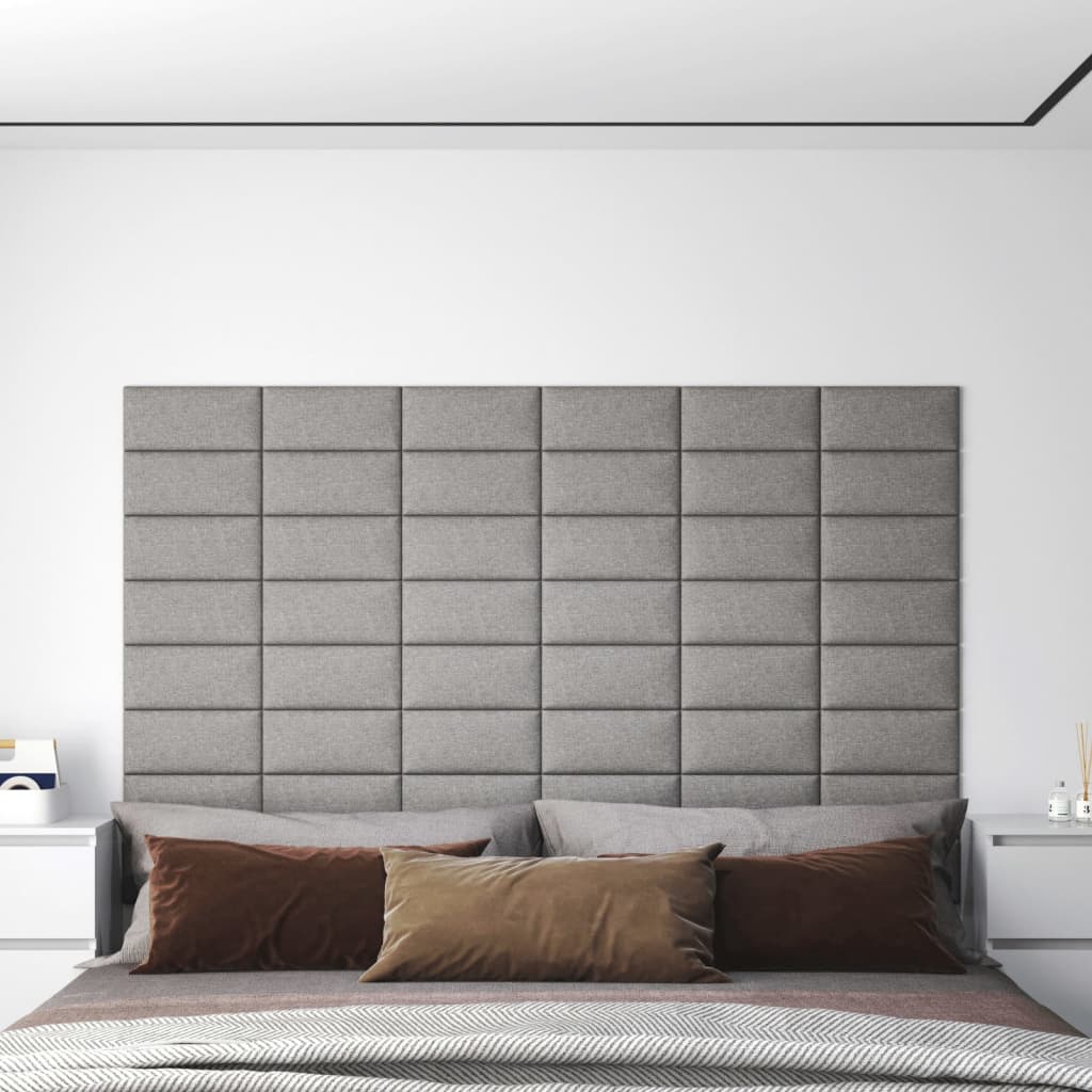 Panouri de perete 12 buc. gri deschis 30x15 cm textil 0,54 m² - Lando