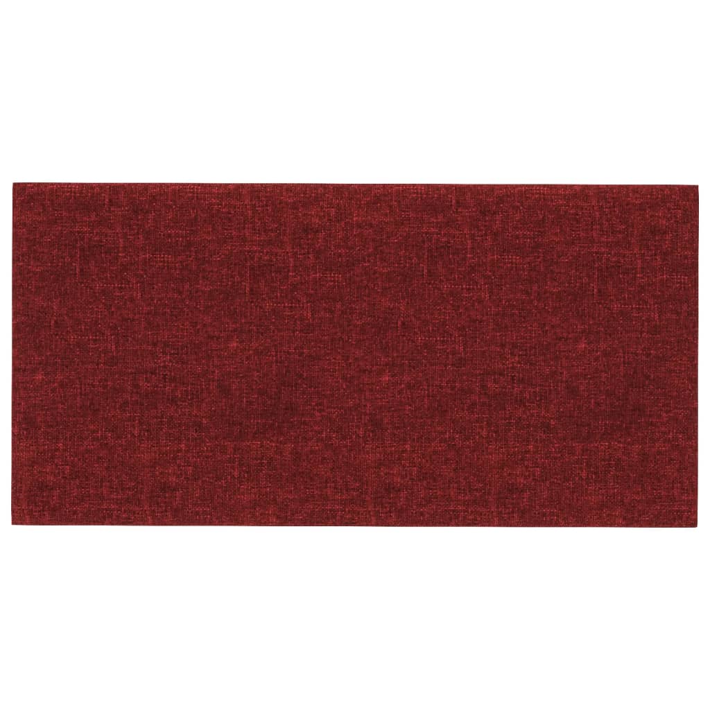 Panouri de perete, 12 buc., roșu vin, 30x15 cm, textil, 0,54 m² - Lando