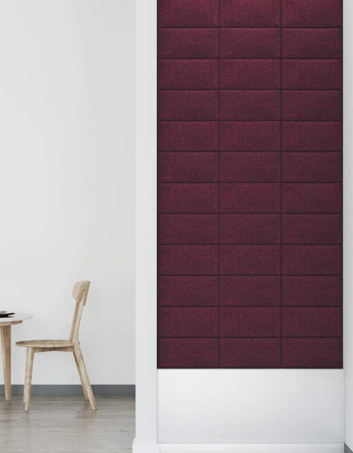 Încărcați imaginea în vizualizatorul Galerie, Panouri de perete 12 buc. violet 30x15 cm textil 0,54 m² - Lando
