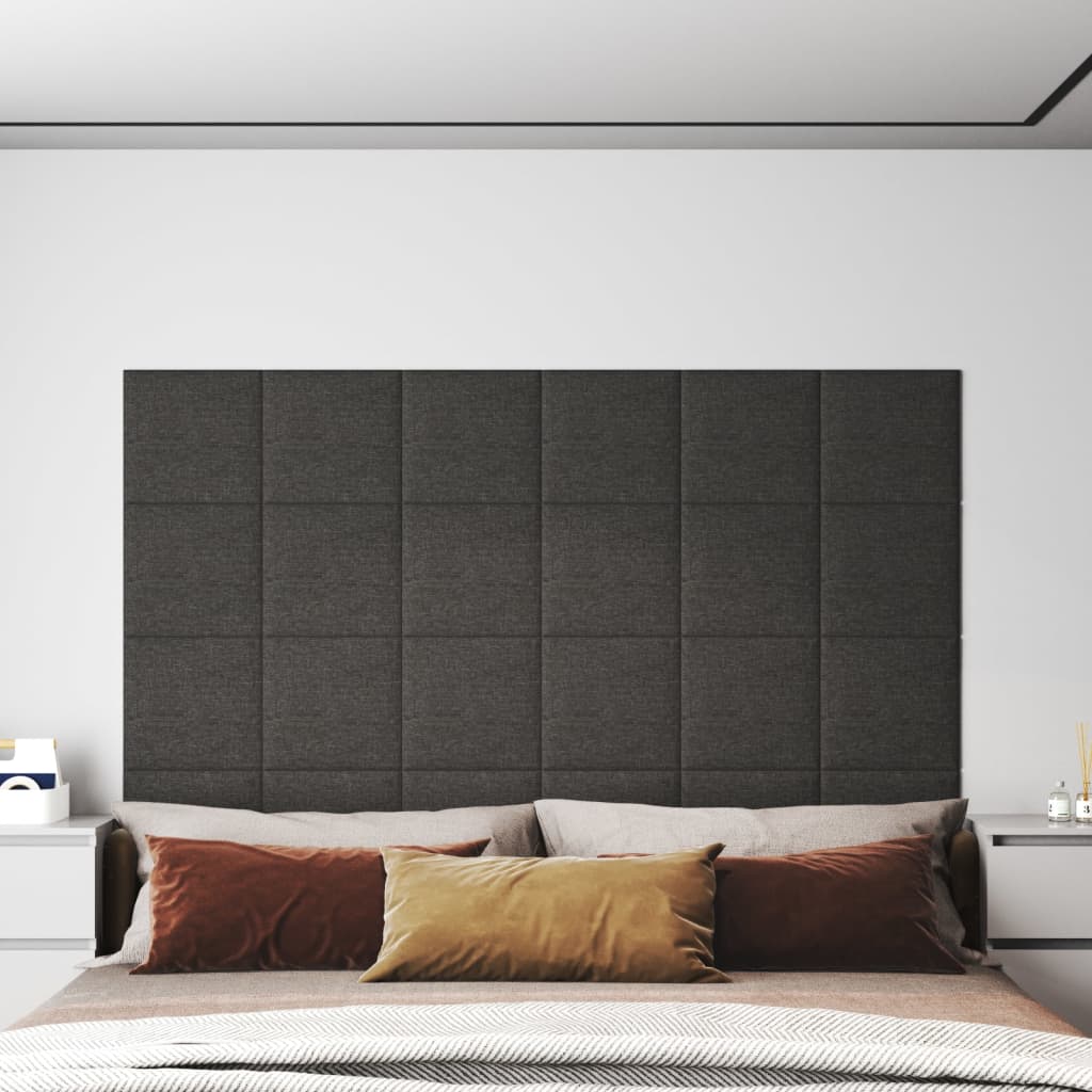 Panouri de perete 12 buc. gri închis 30x30 cm textil 1,08 m² - Lando