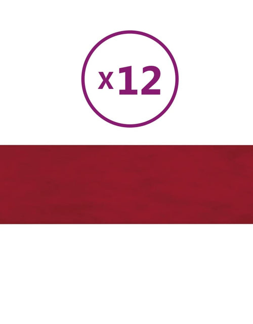 Загрузите изображение в средство просмотра галереи, Panouri de perete 12 buc. roșu vin 60x15 cm catifea 1,08 m² - Lando
