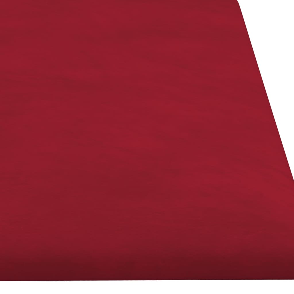 Panouri de perete 12 buc. roșu vin 60x15 cm catifea 1,08 m² - Lando