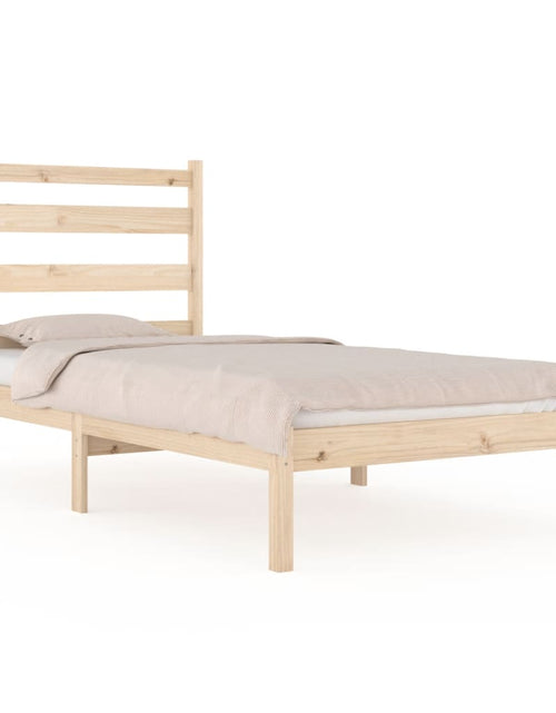 Încărcați imaginea în vizualizatorul Galerie, Cadru de pat mic single, 75x190 cm, lemn masiv de pin - Lando
