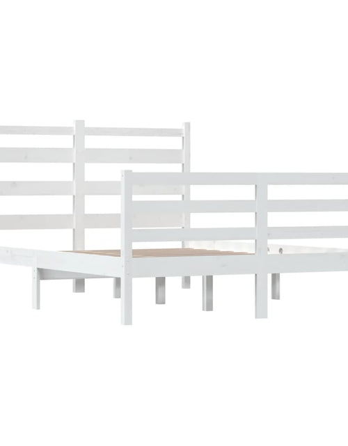 Încărcați imaginea în vizualizatorul Galerie, Cadru de pat, 120x200 cm, lemn masiv de pin, alb - Lando
