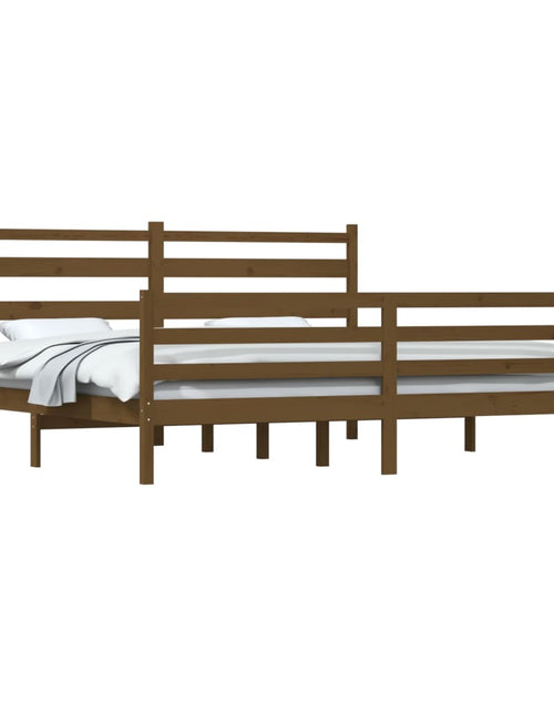 Încărcați imaginea în vizualizatorul Galerie, Cadru de pat, 200x200 cm, lemn masiv de pin, maro miere - Lando
