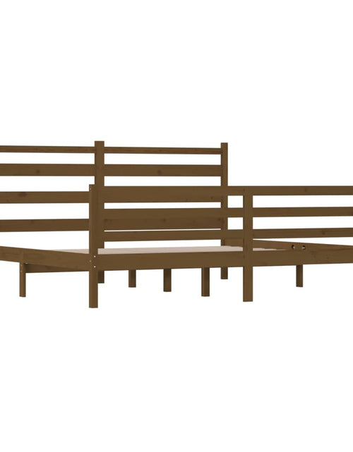Încărcați imaginea în vizualizatorul Galerie, Cadru de pat, 200x200 cm, lemn masiv de pin, maro miere - Lando
