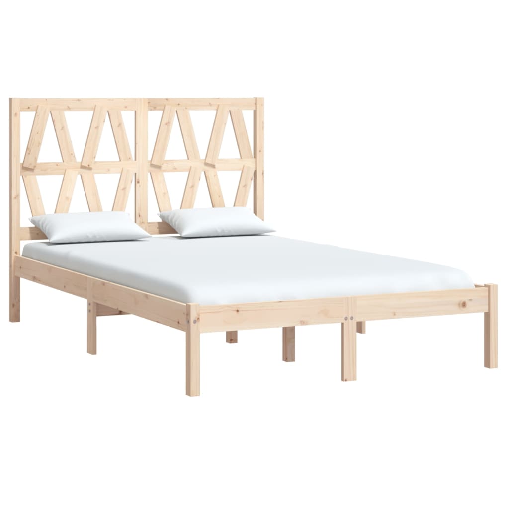 Cadru de pat mic dublu, 120x190 cm, lemn masiv de pin - Lando