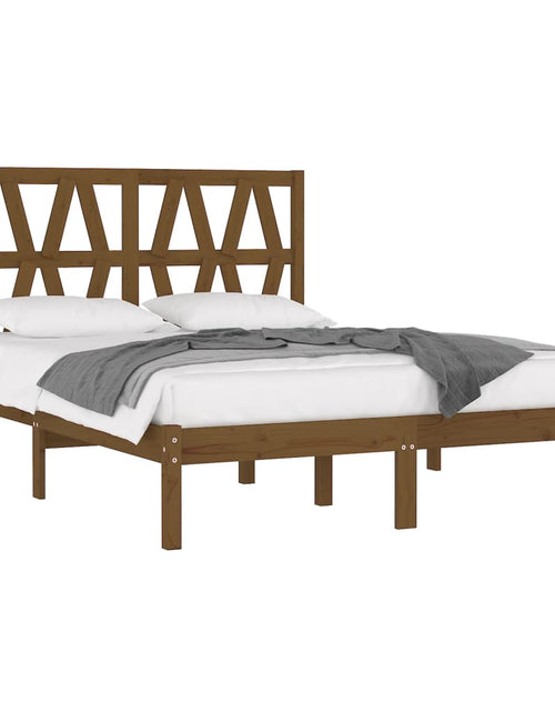 Încărcați imaginea în vizualizatorul Galerie, Cadru de pat, maro miere, 200x200 cm, lemn masiv de pin - Lando
