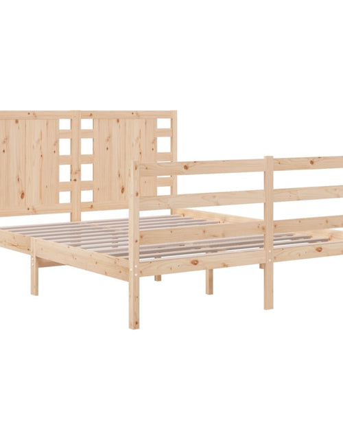 Încărcați imaginea în vizualizatorul Galerie, Cadru de pat mic dublu, 120x190 cm, lemn masiv de pin - Lando
