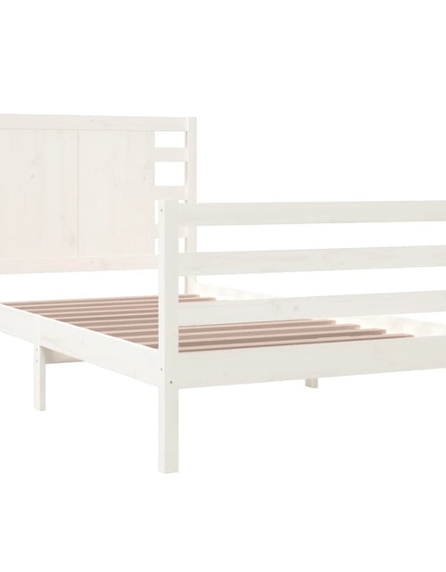 Încărcați imaginea în vizualizatorul Galerie, Cadru de pat, alb, 100x200 cm, lemn masiv de pin - Lando
