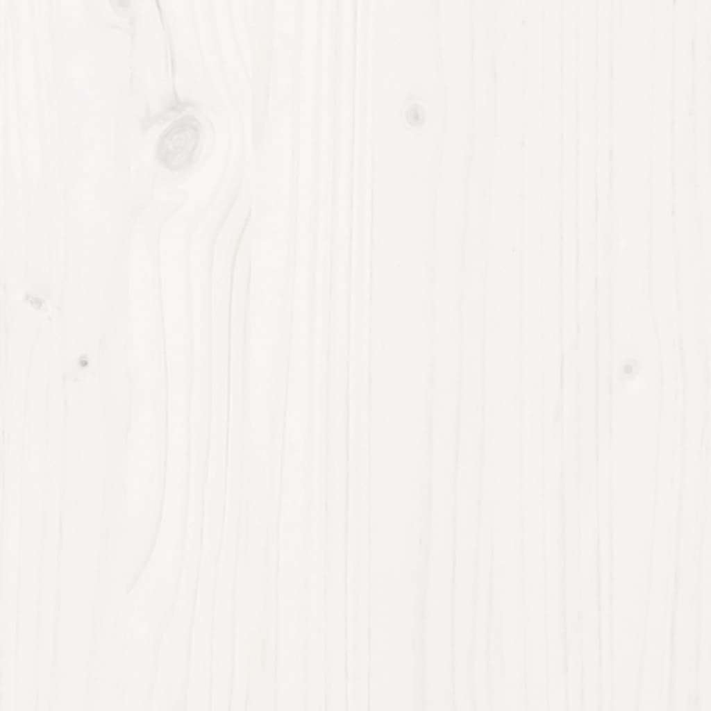 Cadru de pat single, alb, 90x190 cm, lemn masiv de pin - Lando
