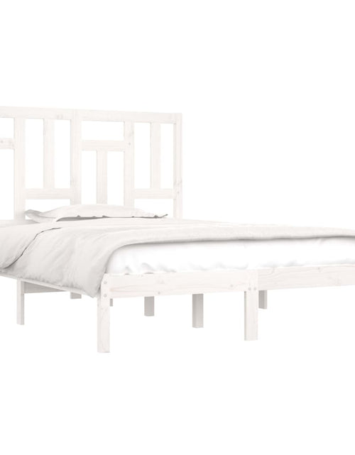 Încărcați imaginea în vizualizatorul Galerie, Cadru de pat, alb, 200x200 cm, lemn masiv de pin - Lando
