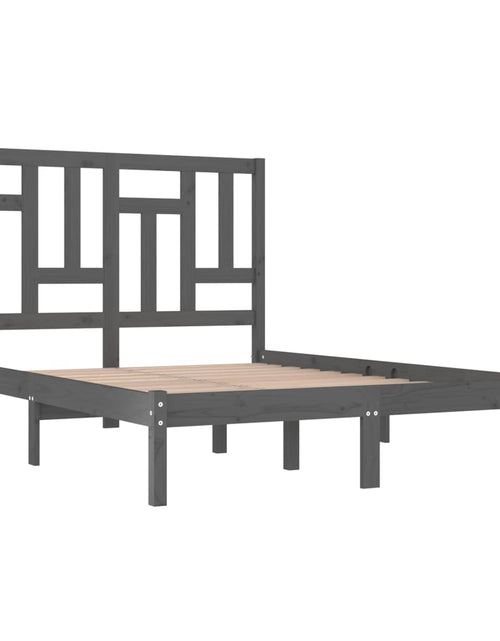 Încărcați imaginea în vizualizatorul Galerie, Cadru de pat, gri, 200x200 cm, lemn masiv de pin - Lando

