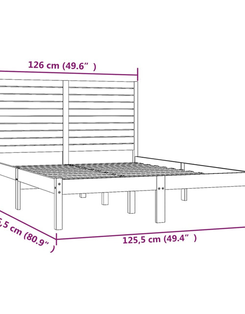 Încărcați imaginea în vizualizatorul Galerie, Cadru de pat, 120x200 cm, lemn masiv - Lando
