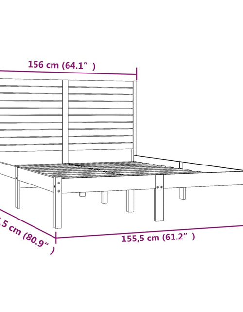 Încărcați imaginea în vizualizatorul Galerie, Cadru de pat King Size, alb, 150x200 cm, lemn masiv - Lando
