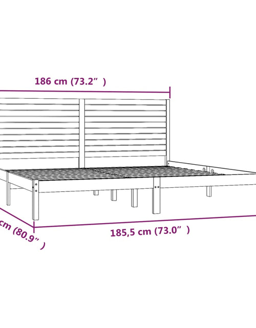 Încărcați imaginea în vizualizatorul Galerie, Cadru de pat Super King, 180x200 cm, lemn masiv - Lando
